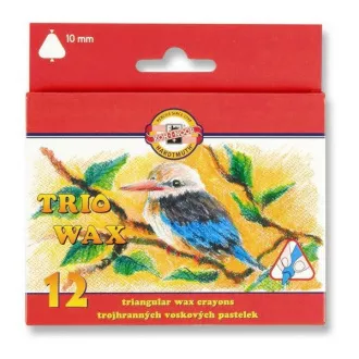 Koh-I-Noor Trio Wax 8272 trokutasti 10mm 12 boja Koh-I-Noor Trio Wax 8272 trokutasti 10mm 12 boja