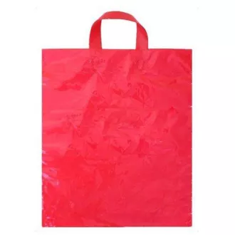 PE vrećica s ručkom 38x45cm 40my red
