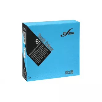 Salvete papirnate INFIBRA 2vrs. 33x33cm tirkizno 50kom