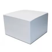 Blok kocka 8,5x8,5x4cm neljepljena bijela