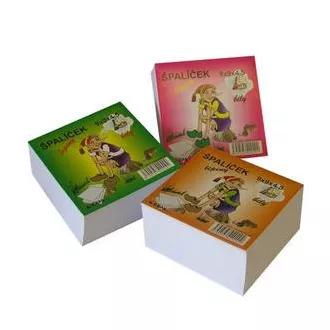 Blok kocka 9x9x4,5cm lijepljena bijela