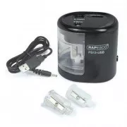 Električno šiljilo Rapesco PS12 2 rupe crni USB kabel