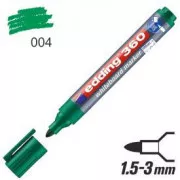 Marker Edding 360 na bijeloj ploči zeleni okrugli vrh 1,5-3 mm