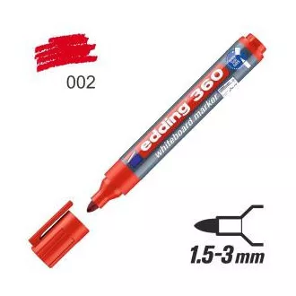 Marker Edding 360 na bijeloj ploči crveni okrugli vrh 1,5-3 mm
