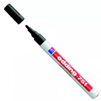 Marker Edding 751 lakirani crni cilindrični vrh 1-2mm