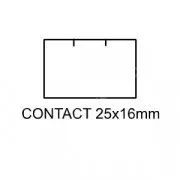 Kontaktirajte bijele pravokutne naljepnice 25x16 mm