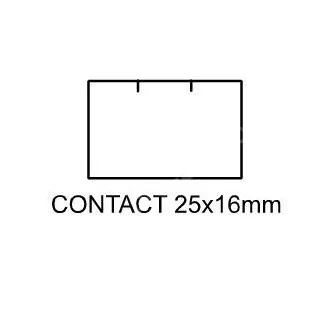 Kontaktirajte bijele pravokutne naljepnice 25x16 mm