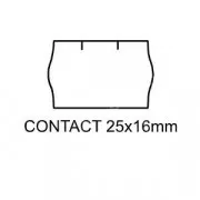 Naljepnice Kontakt 25x16mm bijele okrugle
