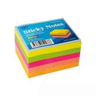 Samoljepljivi blok 40x50mm 5 neon boja 5x60 listova Auro