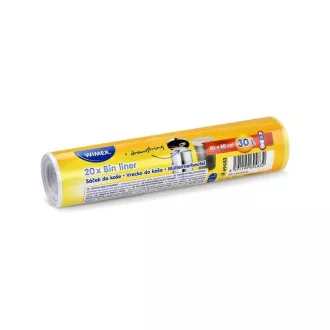 Vreće za smeće 50x60cm na uvlačenje 30L microten bijele 20kom u roli