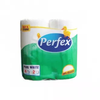 Toaletni papir Perfex plus 2vrs. bijela 100% celuloza 4 role / prodaja samo nakon pakiranja