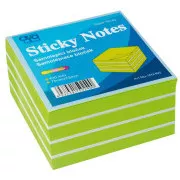 Samoljepljivi blok 75x75mm zeleno-bijeli neon 400 listova Auro
