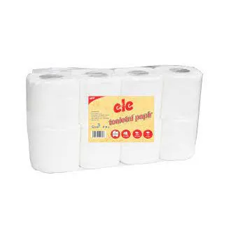 Toaletni papir Ele 3vrs. bijela 100% celuloza 8 kom / prodaje se pakirano