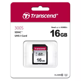 TRANSCEND SDHC kartica 16 GB 300S, UHS-I U1 (P: 95 / W: 45 MB / s)