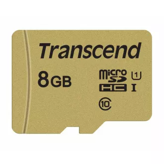 TRANSCEND MicroSDHC kartica 8GB 500S, UHS-I U1 + adapter TRANSCEND MicroSDHC kartica 8GB 500S, UHS-I U1 + adapter