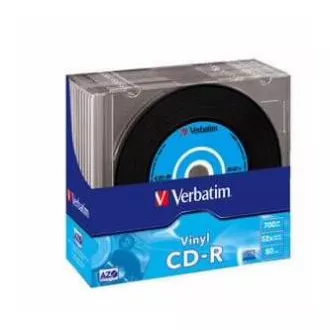 VERBATIM CD-R (paket od 10) Slim / Vinyl / DLP / 52x / 700 MB