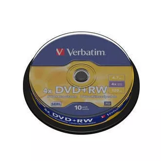 VERBATIM DVD + RW (paket od 10) Spindle4x / DLP / 4,7 GB