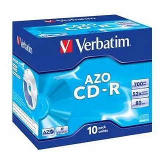 VERBATIM CD-R (paket od 10) Jewel / Crystal / DLP / 52x / 700 MB