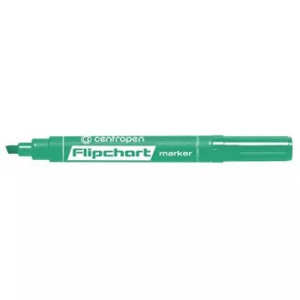 Marker Centropen 8560 za Flipchart zeleni klinasti vrh 1-4,6 mm