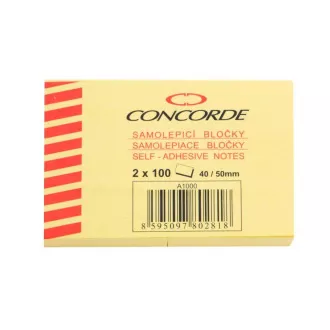 Samoljepljivi jastučić 40x50mm 2x100 listova Concorde Samoljepljivi jastučić 40x50mm 2x100 listova Concorde