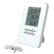 Solight termometar, temperatura, veliki displej, datum, vrijeme, bijeli