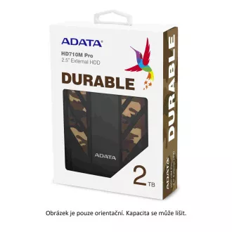 ADATA vanjski HDD 1TB 2.5" USB 3.1 DashDrive Durable HD710M Pro, kamuflažni (guma, otporan na udarce/vodu/prašinu) ADATA vanjski HDD 1TB 2.5" USB 3.1 DashDrive Durable HD710M Pro, kamuflažni (guma, otporan na udarce/vodu/prašinu)