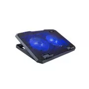 C-TECH rashladna podloga ispod NTB CLP-140, 15, 6 ", 2x 140 mm, 2x USB, plavo pozadinsko osvjetljenje