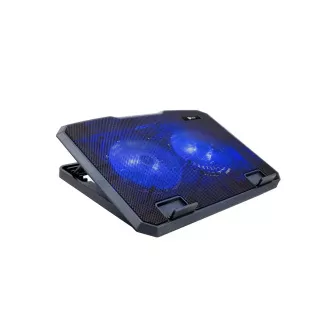 C-TECH rashladna podloga ispod NTB CLP-140, 15, 6 ", 2x 140 mm, 2x USB, plavo pozadinsko osvjetljenje