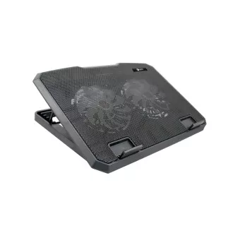 C-TECH rashladna podloga ispod NTB CLP-140, 15, 6 ", 2x 140 mm, 2x USB, plavo pozadinsko osvjetljenje