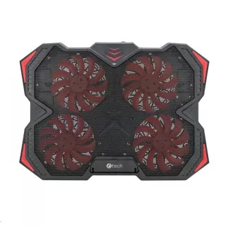 C-TECH rashladna podloga ispod NTB Zefyros (GCP-01R), casual gaming, 17, 3", crveno pozadinsko osvjetljenje, kontrola brzine