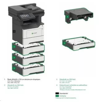 LEXMARK višenamjenski crno-bijeli pisač MX622adhe, A4, 47 stranica u minuti, 2048 MB, LCD zaslon u boji, obostrani, DADF, USB 2.0, LAN LEXMARK višenamjenski crno-bijeli pisač MX622adhe, A4, 47 stranica u minuti, 2048 MB, LCD zaslon u boji, obostrani, DADF, USB 2.0, LAN
