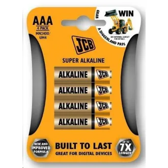 JCB SUPER alkalna baterija LR03, blister 4 kom
