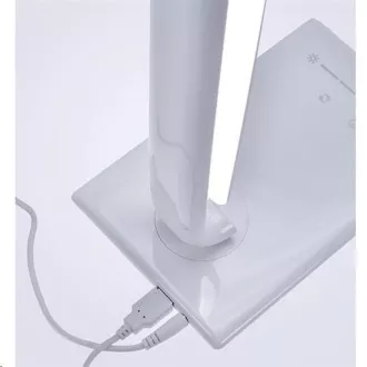 Solight LED stolna lampa s prigušivanjem, 12W, izbor temperature svjetla, USB, bijeli sjaj