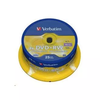 VERBATIM DVD + RW (25-paket) vreteno / 4x / DLP / 4,7 GB