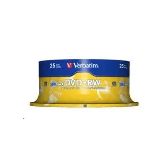 VERBATIM DVD + RW (25-paket) vreteno / 4x / DLP / 4,7 GB