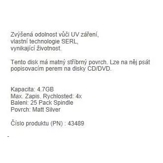VERBATIM DVD + RW (25-paket) vreteno / 4x / DLP / 4,7 GB