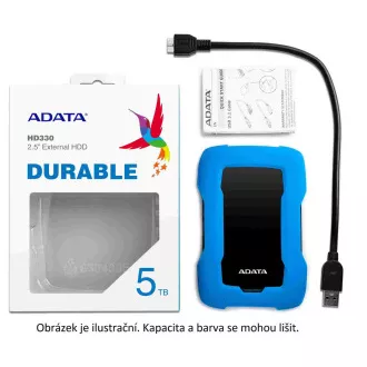ADATA vanjski HDD 1TB 2.5" USB 3.1 HD330, PLAVA BOJA KUTIJA, plava (guma, otporna na udarce)