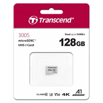 TRANSCEND MicroSDXC kartica 128GB 300S, UHS-I U3 V30 + adapter