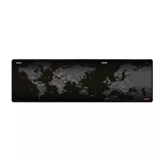 C-TECH podloga za gaming miš MP-01W (Svijet), 900x270x4mm, našiveni rubovi