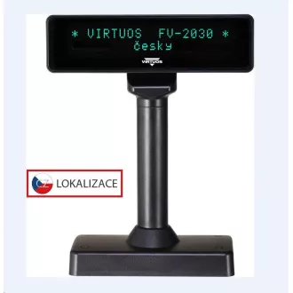 Virtuos VFD zaslon za kupce Virtuos FV-2030B 2x20 9mm, serijski, crni Virtuos VFD zaslon za kupce Virtuos FV-2030B 2x20 9mm, serijski, crni