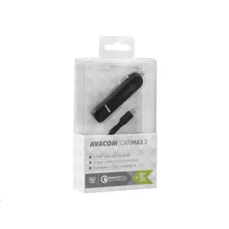 AVACOM CarMAX 2 auto punjač 2x Qualcomm Quick Charge 2.0, crni (mikro USB kabel) AVACOM CarMAX 2 auto punjač 2x Qualcomm Quick Charge 2.0, crni (mikro USB kabel)