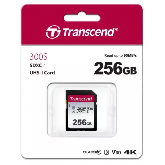 TRANSCEND SDXC kartica 256 GB 300S, UHS-I U3 V30 (P: 95 / Š: 45 MB / s)