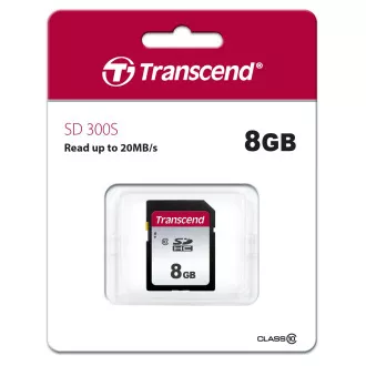 TRANSCEND SDHC kartica 8 GB 300S, klasa 10 (R: 95 / W: 45 MB / s)
