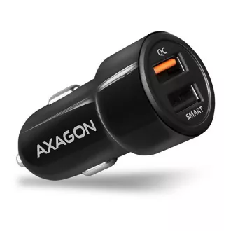 AXAGON PWC-QC5, BRZI i SMART auto punjač, 2x port QC3.0 / AFC / FCP + 5V-2.6A, 31.5W AXAGON PWC-QC5, BRZI i SMART auto punjač, 2x port QC3.0 / AFC / FCP + 5V-2.6A, 31.5W