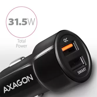 AXAGON PWC-QC5, BRZI i SMART auto punjač, 2x port QC3.0 / AFC / FCP + 5V-2.6A, 31.5W AXAGON PWC-QC5, BRZI i SMART auto punjač, 2x port QC3.0 / AFC / FCP + 5V-2.6A, 31.5W