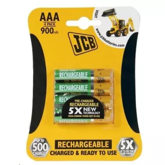 JCB RTU NiMH AAA / R03, 900mAh, napunjen, blister 4 kom