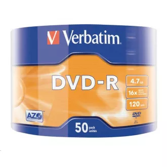VERBATIM DVD-R (paket od 50) 16x WRAP 4,7 GB MAT