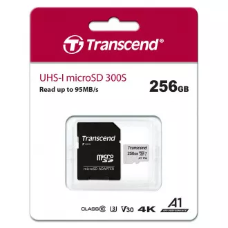 TRANSCEND MicroSDXC kartica 256GB 300S, UHS-I U3 V30 + adapter