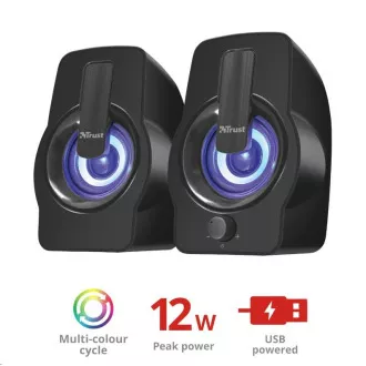 TRUST Gemi RGB 2.0 set zvučnika - crni