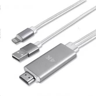 4pametni kabel za prijenos slike uklj. funkcija punjenja, Lightning -> HDMI, bijela 4pametni kabel za prijenos slike uklj. funkcija punjenja, Lightning -> HDMI, bijela